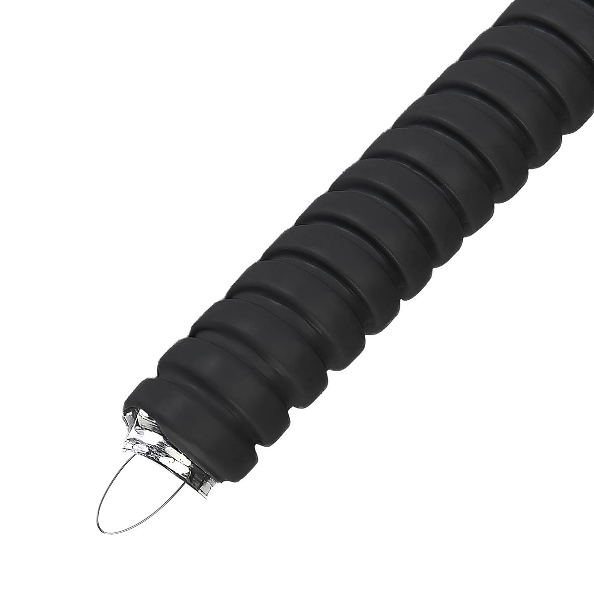 PVC İzoleli Galvanizli Çelik Spiral Boru Kılavuz Telli, Siyah Görseli